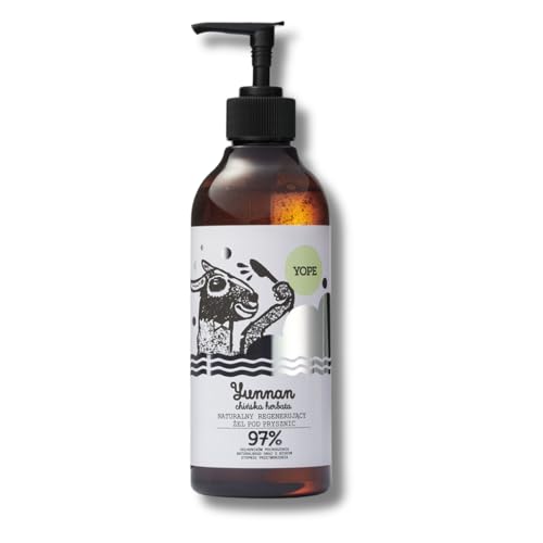 Image of YOPE Shower Gel Wash, Nourishing & Moisturising, Yunnan Chinese Tea & Vitamins B,C,K,P, Scent Yunnan Chinese Tea, 400 ml
