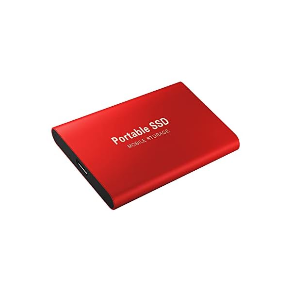 LSJZZ Externe SSD-Festplatte, Tragbarer 1TB / 2 TB Externe Festplatte, USB 3.0 HDD-Speicher-Festkörper-Laufwerk-Staub…