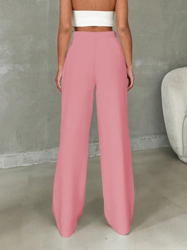 Image of Toochki Trousers for Woman Pants Women's Formal Office Korean | Black Track Pant | Straight | Cotton Spandex Stretchable Trouser | High-Waisted Bottom Wear