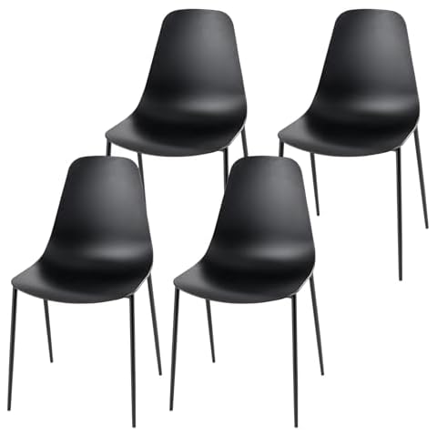 TANGZON Set of 4 Plastic Dining Chairs Cover