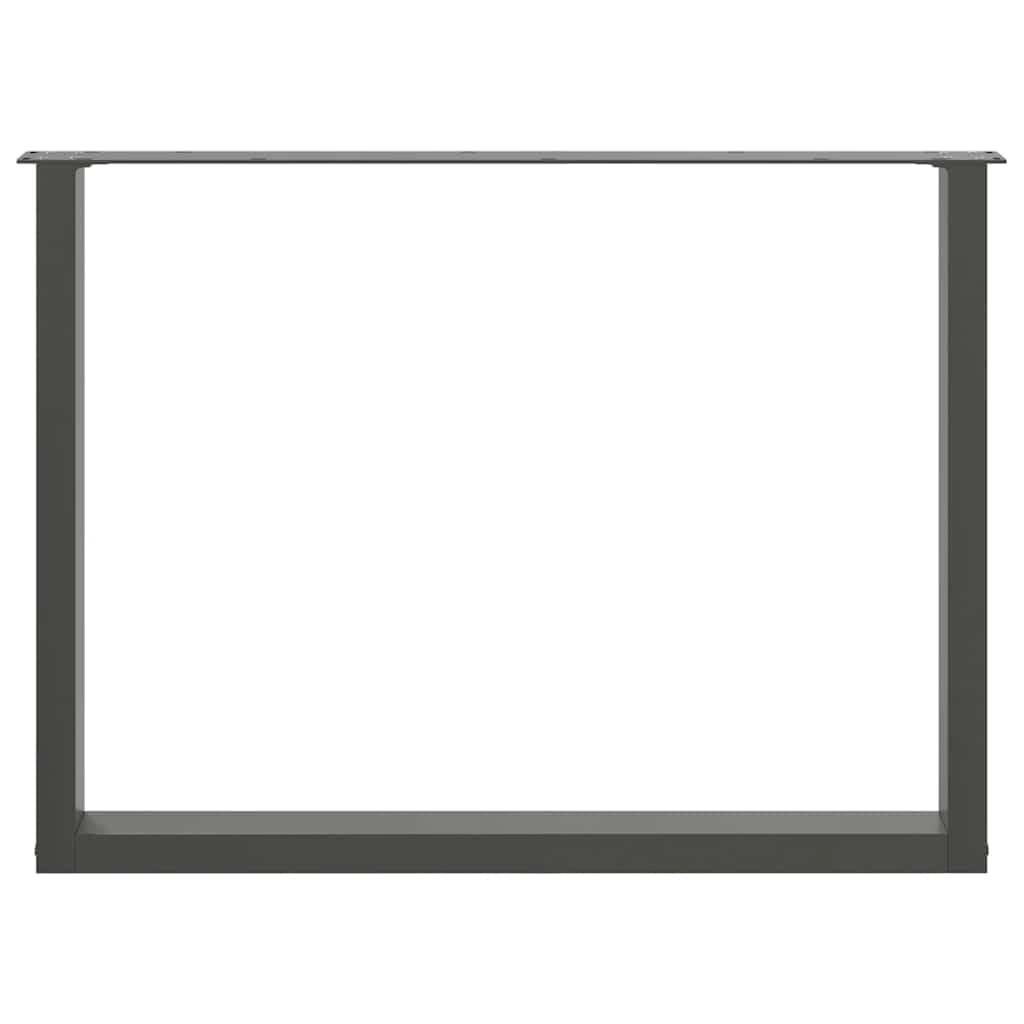 Gambe da Tavolo per Tavolino e Panca, Supporti per Mobili in Metallo a Forma di U con Livellatori Regolabili, Staffe Preforate e Viti per Progetti Fai da Te (100 x (72-73) cm)