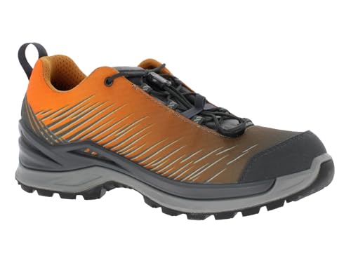 LOWA Multifunktionsschuhe Zirrox 2 GTX Lo SL wasserdichte und komfortable Herren Sportschuhe mit griffiger Laufsohle Orange/Grey EU 43,5