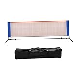 Yiju Portable Pickleball Net Set Metal Frame Training Tennis Net for Beginners with Bag Easy Setup for Indoor Outdoor Home, 4.2m