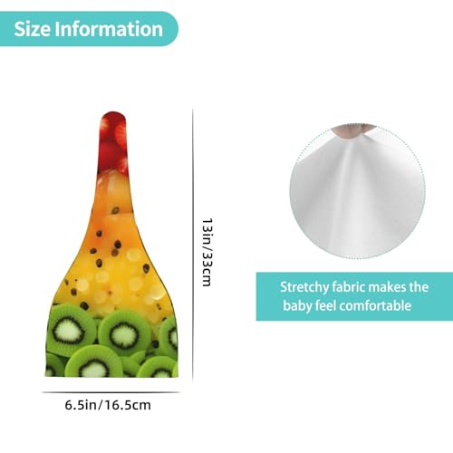 Newborn Baby Hat, Fresh Fruit Print Soft Top Knot Beanie Cap, Cute Baby Headwear for 0-6 Months Black4