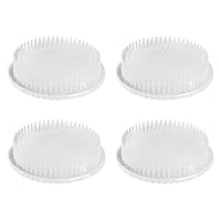 Ldirect 4 Stück Blumen Frosch Rund Kunststoff Blumenarrangement Halterung Ikebana Kenzan für Arrangements, Größe 7cm Blumensteckiggel (Durchsichtig)