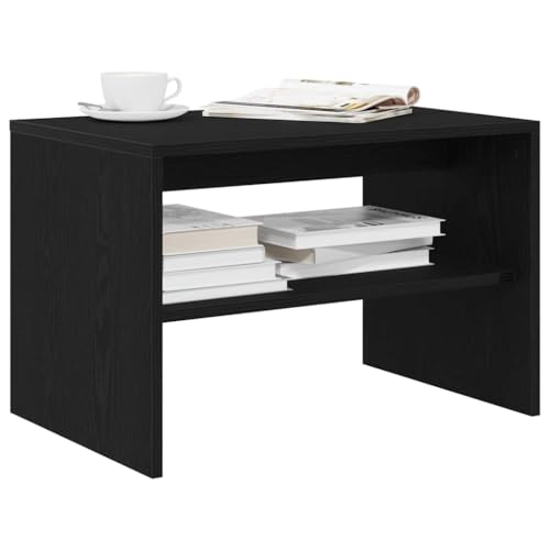 Iiaky Mueble de TV Madera Mueble TV Salon Mueble TV Madera Mesa Television Salon Mueble salón TV de ingeniería Roble Negro 60x40x40 cm