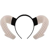 STOBOK Horn Headband, Sheep Horn Design Hoop Headband, Vintage Hairband, Gothic Steampunk Demon H...