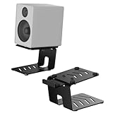 suptek スピーカースタンド スピーカー台 スピーカーマウント 卓上 デスクトップスピーカースタンド 5度上向き傾け 奥行き調整可能 耐荷重各10KG 滑り止めパッド付きド 2個セット 1ペア 2台1組 SDM002EMB