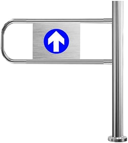 Automatic Swing Gate for Supermarket Entrances, Self-Closing One-Way Door for Yards and Warehouses, Safety Gate with Gate Springs, 100x97cm Outdoor Access Solution