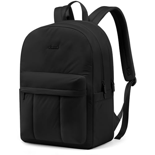 LOVEVOOK-Puffer-Laptop-Backpack-for-Women-Girl-Travel-WorkLightweight-Cute-Bookbag-Quilted-School-Computer-Backpack-PurseTeacher-Nurse-Laptop-BagWaterproof-Student-Casual-Daypack156-Inch-Black