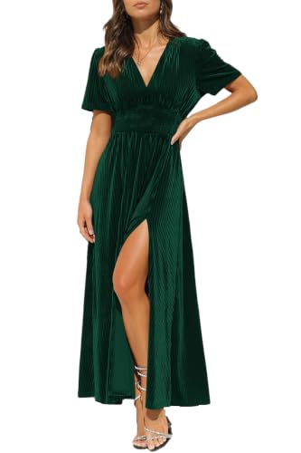 Image of Maxigerui Women's Velvet Maxi Dress Formal Dresses for Wedding Guest Dress
