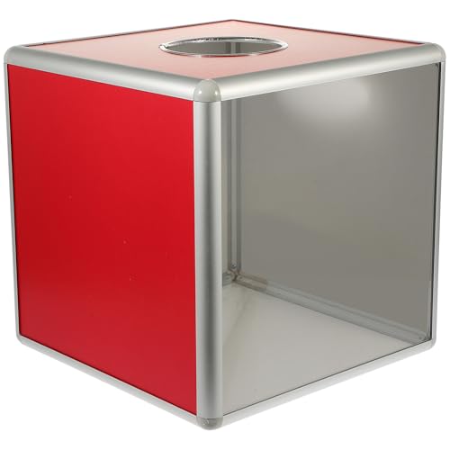 Boîte à dons transparente urne de vote solide alliage aluminium plusieurs couleurs