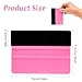 Mabor Vinyl Squeegee Tool, 2Pcs Pink Plastic Felt Squeegee for Vinyl Scraper for Craft Car Wrap Decal Window Tint Film Squeegees for Wallpaper Wrap Tools