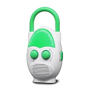 Mini AM FM hangende doucheradio Waterdichte luidspreker Verstelbaar volume Bovenhandvat,Groen