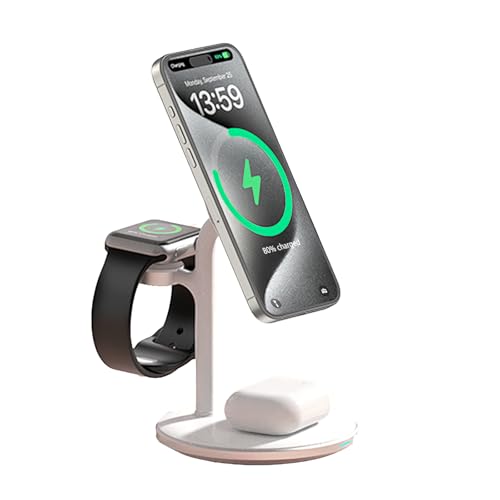 Amazon.co.jp: ワイヤレス充電器 3in1 磁気ワイヤレス急速充電器 T585