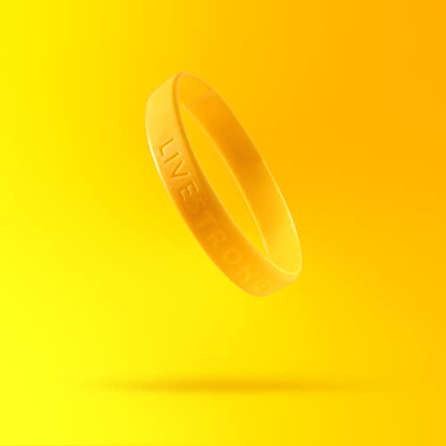 Not Forgotten Official Livestrong Yellow Cancer Support Wristband Bracelet Rubber Various Sizes
