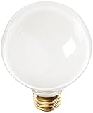 Bulbrite 25G25WH2 25W G25 Globe 120V Medium Base Light Bulb, White
