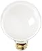 Bulbrite Incandescent G25 Medium Screw Base (E26) Light Bulb, 25 Watt, White