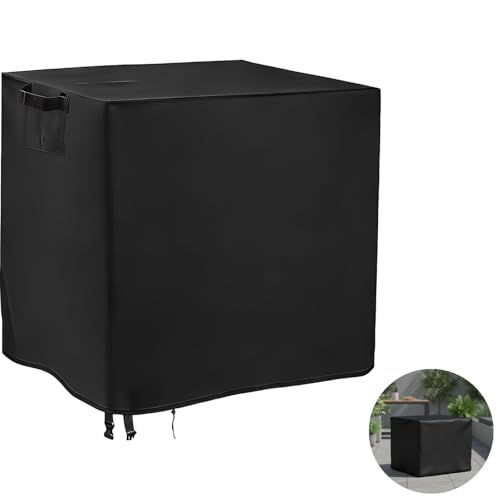 Funda protectora de mesa exterior rectangular negra de 48 pulgadas Oxford 210D 7