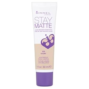 Rimmel London Stay Matte Liquid Mousse – 091 Light Ivory – Foundation, Lightweight, Shine Control, Oil-Free, 1oz