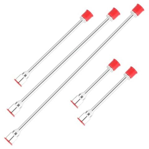 CREEXEON 5 Pieces Airless Paint Sprayer Tip Extension Pole Extension Rod for Airless Painting Spray Gun with Red Guard (Multi-Sizes: 40,29.95,20,12,7.8 Inches) Cover