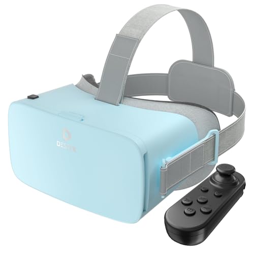 Image of DESTEK V5 VR Headset for Phone, 128 Premium VR apps Included, Anti-Blue Eyes Protected HD Lenses, 110 FOV Virtual Reality Headsets for iPhone, Android Phone