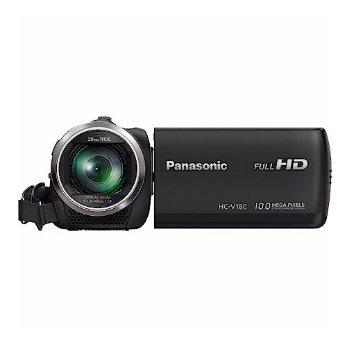 Panasonic HC-V180K Full HD Camcorder with 50x Optical Zoom Bundle Includes SanDisk Ultra 32GB SD Card and Flexible 12" Spider Tripod - Image 6