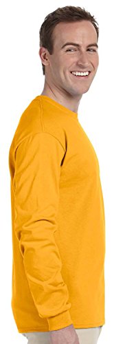 Fruit of the Loom Adult 5 oz. Long-Sleeve T-Shirt, YELLOW, M