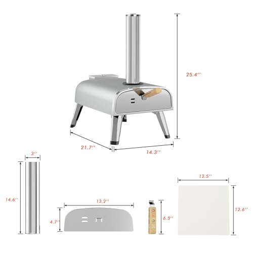 Aidpiza SP120G Pizza Oven Outdoor 12 Inch Wood Fired Pizza Ovens Pellet Pizza Stove thumb #1