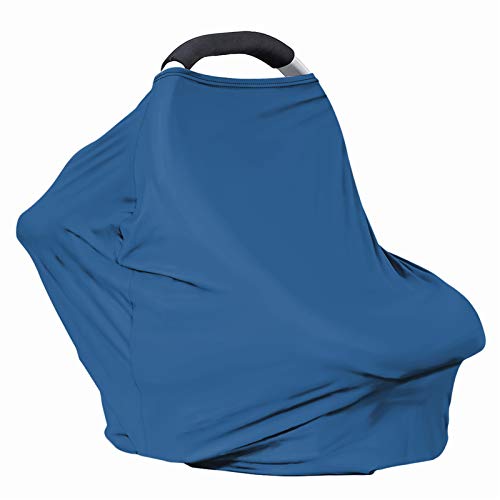 Image of Solid Color Car Seat Nursing Breastfeeding Cover, Multi Use Cover Cozy Carseat Canopy Cover, Infant Babies Stroller Cover,Ultra Soft Stretchy Nurse Gifts Green Breastfeeding Cover