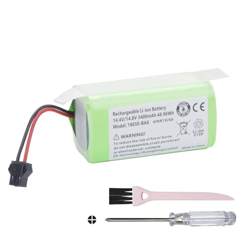 Digital Battery Replacement for Proscenic 850T, Neatsvor X500, and Ecovacs BFG-WSQ Robot Vacuums - 14.4V 3400mAh