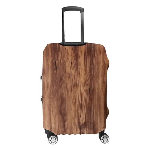 Travel Luggage Cover Elastic Suitcase Protector Anti-Scratch Washable Brown Wood Grain Luggage Sleeve Tsa Approved Carry on Covers Baggage Cover Fits 18-32 Inch Luggages4