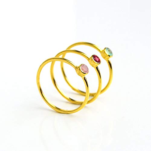 Danique Jewelry Tiny Gemstone Stacking Ring, Minimalist Dainty Thin Ring Band, Simple Stackable Birthstone Ring, July Birthstone Ring, Dainty July Birthstone Jewelry thumb #6