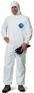 Tyvek 1428 XXL TY127 Elastic Wrist, Ankle & Hood Coverall, White 2XL