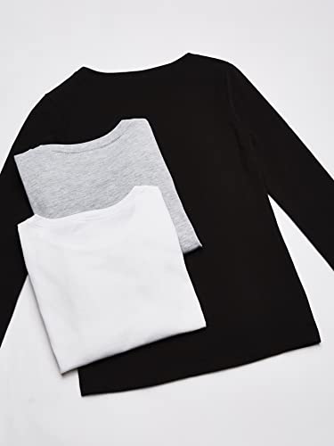 Clementine Apparel Girls 3-Pack Long Sleeve Cotton T-Shirts Basic Tee, Size: 4-13 Yrs4