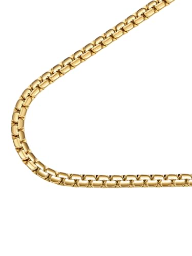 FindChic Necklace for Men, Stainless Steel Flat Link Chain, Silver/Gold/Black Chain Necklace, 2mm/4mm/6mm/8mm Width, No Tarnish & Hypoallergenic Hip Hop Mens Jewelry, 14