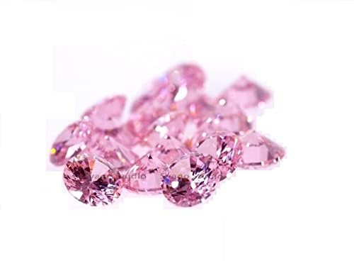 Oxyde de zirconium rose rond pour personnaliser vos bijoux du quotidien avec élégance