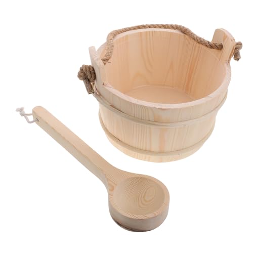 ABOOFAN Kit Accessoires pour Sauna Ensemble Seau Et Louche pour Sauna Utilisation Polyvalente Bain Spa