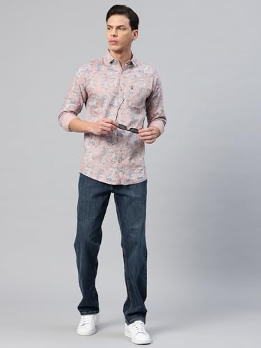 Image of Majestic Man Men's Stylish Floral Print Slim Fit Casual Shirt - Pure Cotton| Full Sleeve | Trendy & Comfortable