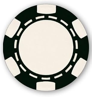 DA VINCI 6 Spot Clay Composite 11.5 gram Poker Chips, 100 Blank Black Chips for Direct UV Print or Hot Stamp