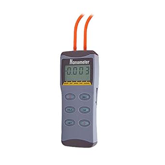 Sper Scientific 840085 Differential Manometer: 0-2 PSI Portable Low Pressure Meter for HVAC, Pneumatic Systems, Medical Equipment, and Clean Rooms with USB Output - 4 pc