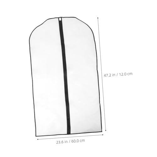 5pcs Transparent Peva Garment Bags for Suit and Coat Storage Lightweight Hanging Clothes for Closet Organization and Travel2