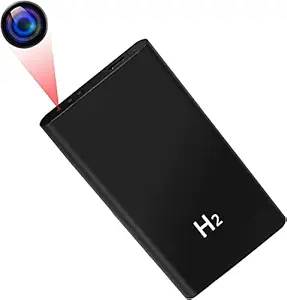 INAKL H2 Spy Camera 1080P Portable Hidden Power Bank Camera Perfect Mini Security Spy Camera (Black)