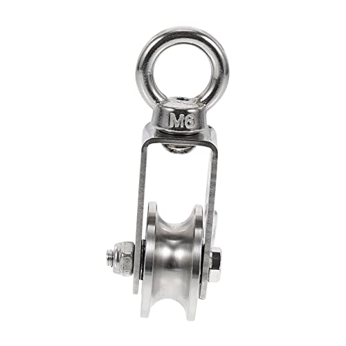 GLEAVI Small Industrial U-Type Fixed Pulley Load Bearing Lifting Fixed Pulley Stainless Steel Wheel Roller