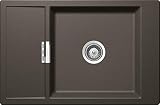 SCHOCK: el compacto fregadero compuesto de cuarzo con las medidas 78 x 51 cm en color gris del material premium CRISTADUR incluye un fregadero rectangular con escurridor reducido.