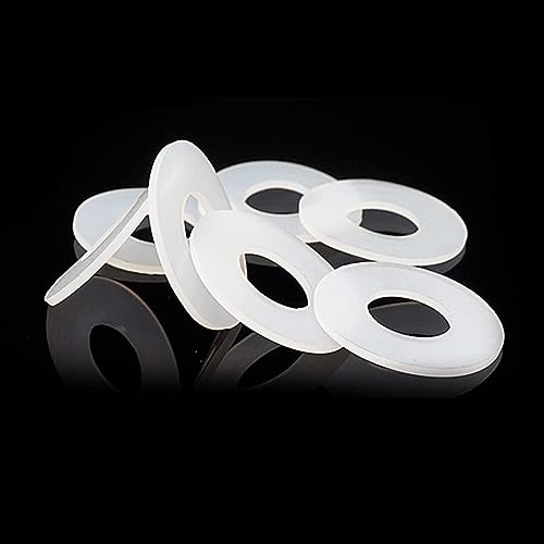 Flyshop 5 Stück Transparente Weiße Silikon-Dichtungsringe, O-Ring-Dichtungen, 10 Cm OD 9,5 Cm ID 0,2 Cm Breite (100 X 95,2 X 2,4 Mm