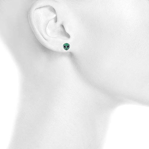 Lux Accessories Glow in the Dark 90's Alien Outer Space Galaxy Post Earrings3