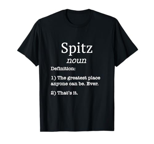 Spitz Souvenirs / Spitz Ski Resort / Divertida definición falsa Camiseta