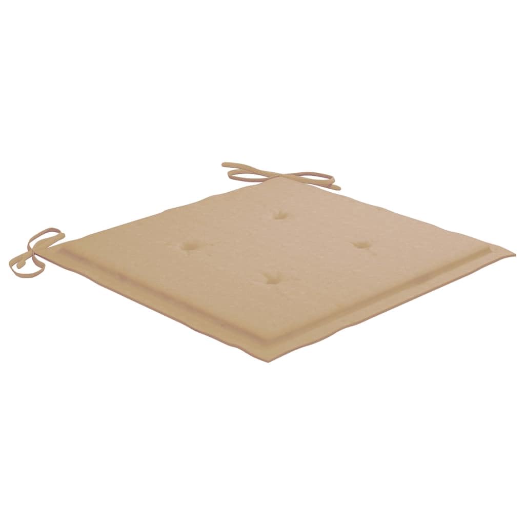 Generico Sedie da Giardino con Cuscini Beige 2 pz in Massello di Teak,Mobili da Giardino,Mobili e sedie da Giardino,Sedie da giardino-3062463
