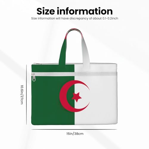 Flag Of Algeria Canvas Document Bag Briefcase For Professionals And Executives4